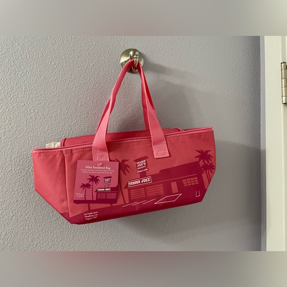 Trader Joe's Pink Mini Insulated Bag - Picture 2 of 3